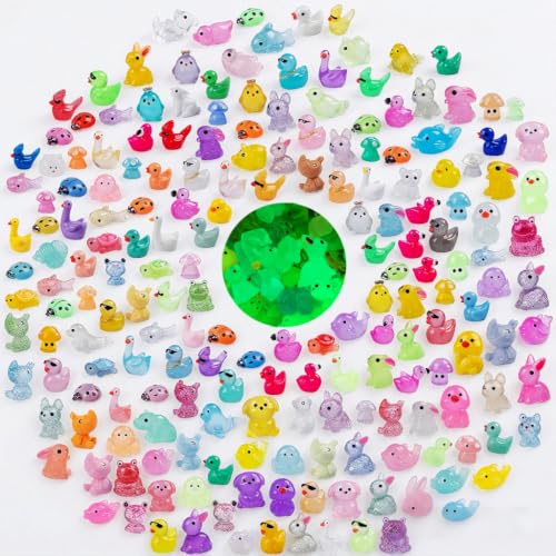 400 pcs Mini Resin Animals Many Styles Variety Tiny Animals Figures Miniature Little Small Animal Figurines Bulk for Micro Fairy Garden Landscape Accessories Hide Crafts Decor Aquarium