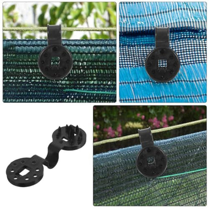 Beavorty 150pcs round Sunshade Clips Heavy Duty Non-slip Mesh Buckles for Garden Netting and Shade Cloth Fixing, Removable Reusable Tarp Clamps for Backyard and Greenhouse Use