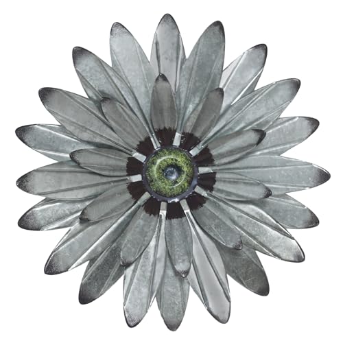 YEAHOME Metal Farmhouse Boho Wall Decor - 16'' Galvanized Wall Art Decorations Hanging for Bedroom, Living Room, Bathroom Office - color: 16"- Galvanized