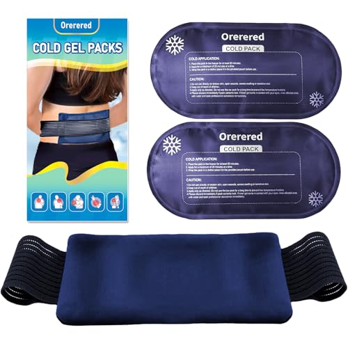 Ice Packs for Injuries Reusable, 3-Piece Set Soft Cold Gel Soft Ice Wrap for Injury, Alleviate Joint and Muscle Pain - Gel Ice Pack Resuable for Back, Elbow, Shoulder(3pcs-Navy) - color: 3pcs-navy
