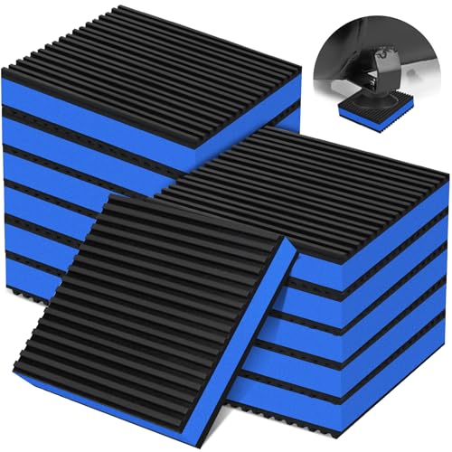 12 Pack Anti Vibration Pads for Washing Machine 4"x4"x7/8", Sound Isolation Vibrating Pad Ribbed Rubber Damping Mat EVA Center for Air Compressors, Conditioner, Treadmill, HVAC Washer Dryer - size: 4" - 12 Pack