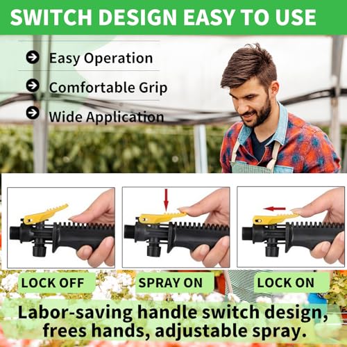 Universal Replacement Sprayer Wand, Stainless Steel with Shut Off Valve, Metal Finish, 1/4" & 3/8" Brass Fittings, Garden Spray Nozzle Set with Hose Clamps & Teflon Tape (11'' Sprayer Wand) - style: 11'' Sprayer Wand