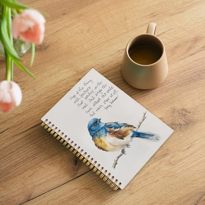 Likjad Inspirational Bird Spiral Notebook Journal 5.5x8.3, Motivational Journals for Writing, Inspirational Gifts for Women, Birds Lover Gift Hardcover Notebooks for Note Taking - color: Birds Lover