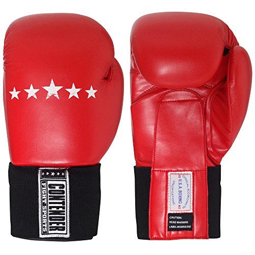 Contender Fight Sports Amateur Competition Gloves - color: Red, size: 12-Ounce