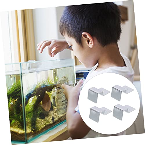 SaditY 16 Pcs Support Frame 55 Gallon Fish Tank Fish Tanks lid jar lids frag Rack Aquariums Glass Cover Clip Fish Tanks Cover Holders Clip Holder Acrylic Fish Mouth Clip Stainless Steel