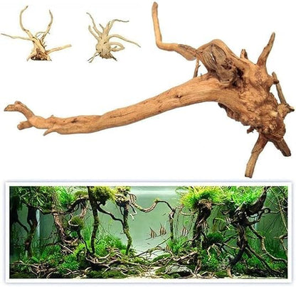1 Pc Natural Driftwood for Aquarium, Reptile Branches Terrarium Wood Aquarium Trunk Driftwood Tree Fish Tank Log Decoration Plant Stump Clever Design(8-10Cm)