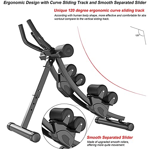 Ab Machine Multi-Functional Exercise Equipment for Home Gym, Height Adjustable Abs Workout Equipment