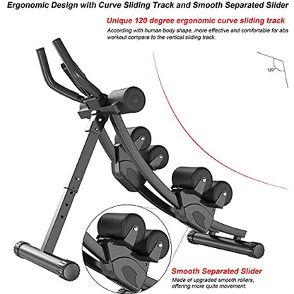 Ab Machine Multi-Functional Exercise Equipment for Home Gym, Height Adjustable Abs Workout Equipment