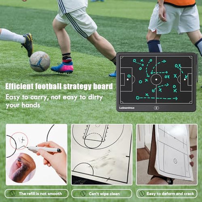 Electronic Soccer Coaching Board - 16 inch LCD Soccer Tactics Board | With Stylus Pen, Soccer Coach Gifts, Training Equipment - size: 9"W x 12"H