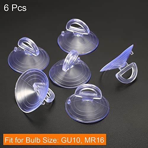 MECCANIXITY PVC Suction Cup, 35mm Dia. Hanging Hook Holder Universal Replacing Tools for Automotive Glass Windshield Sunshade Screen Clear Pack of 6