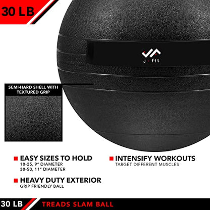 JFIT JFIT Slam Ball - color: Classic Black, size: 30 LB