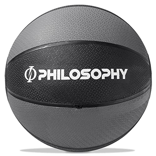 Philosophy Gym Medicine Ball - Weighted Fitness Non-Slip Ball - style: 12 LB