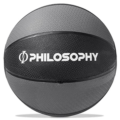 Philosophy Gym Medicine Ball - Weighted Fitness Non-Slip Ball - style: 12 LB