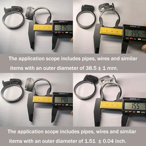 Double Gripping Nylon Hose Clamps, 37.5-39.5mm (1.5inch), 12pack | Snap Grip, Nylon Plastic - size: 37.5-39.5mm (1.5inch), 12 pack