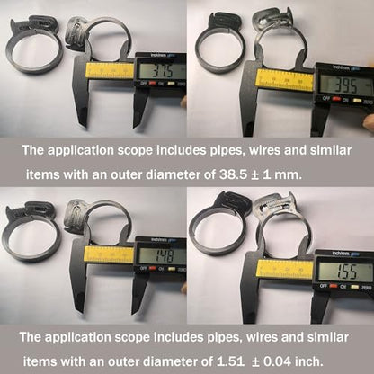 Double Gripping Nylon Hose Clamps, 37.5-39.5mm (1.5inch), 12pack | Snap Grip, Nylon Plastic - size: 37.5-39.5mm (1.5inch), 12 pack