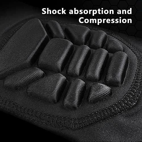 Padded Knee Compression Sleeves Long Leg Sleeve Calf Protection for Basketball, Football, Volleyball, Soccer Knee Pads Shin Brace Soft Protective Gear Calf Support for Youth Adult, 1 Pair