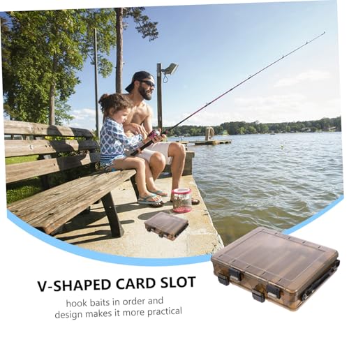 Fabric Storage Bins，Plastic Bins ，Plastic Bait Sea Fishing Stacked Beads Cages Pole Hooks Aquarium Waterproof - size: 20X16X4.7CM