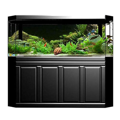 Aquarium Background Static Cling 24x11.8 Black Fish Tank Backdrop Wallpaper PVC Decor No Glue Reusable for 10 Gallon Tank - size: 61×30cm