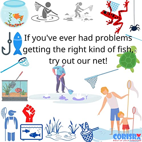 Aquarium Betta Fish Net Protect Delicate Fin, Soft Fine Deep Mesh Scooper w/Sturdy Extendable 7~14 Inch Stainless Steel Long Handle for Shrimp Fish Tank Small Pond & Pool - size: 6 Inch aquarium net