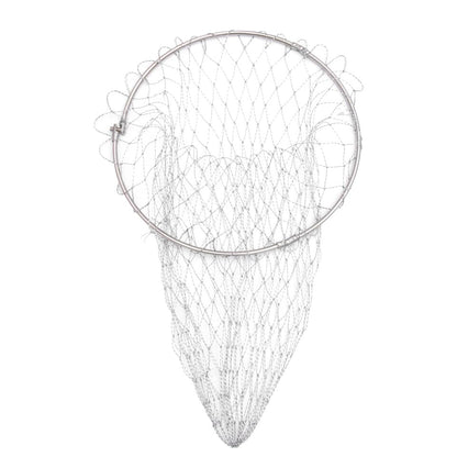 Abaodam Fish Net Bag Accessories Mesh Collapsible Fishing Net Replacement Fishing Net Pole Foldable Fishing Trap - color: Silver