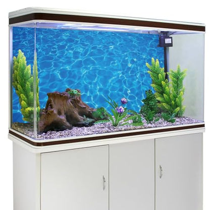 AWERT Vinyl 72x24 inches Underwater Aquarium Background Blue Ripped Water Fish Tank Background Swimming Pool Terrarium Background | AWERT Underwater Swimming Pool Vinyl Terrarium Background - size: 72x24in/180x60cm