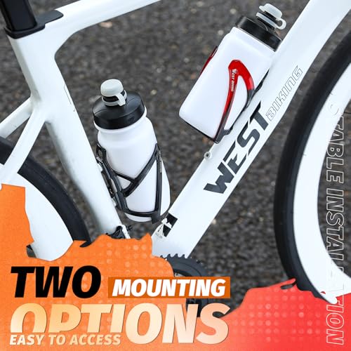 Bike Water Bottle Cage, Durable Ultralight Plastic Water Drink Holder Rack, Lightweight PC Water Bottle Holder for Bicycle, Cycling Bottle Holder Cages for MTB, Road Bike, Mountain Bikes (B) - color: B