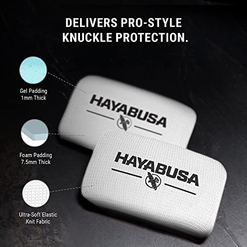 Hayabusa Boxing Knuckle Guards - color: White, size: Large-X-Large