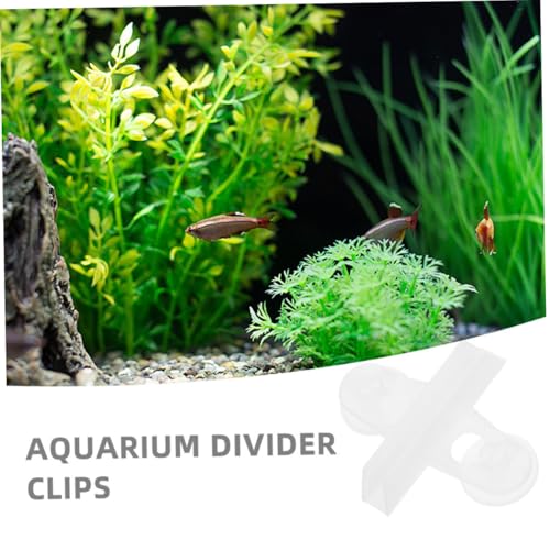 Toddmomy 20pcs Fish Tank Partition Clip Aquarium Decoration Egg Crate Diffuser Aquarium Air Air Pump Divider Fish Tank Isolation Board Aquarium Grid Divider Tray Cup Abs White