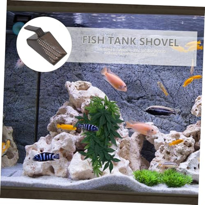 Aquarium Sand Shovel Ergonomic Handle Fish Tank Substrate Sifter Tool for Easy Cleaning and Root Aquatic Gardens