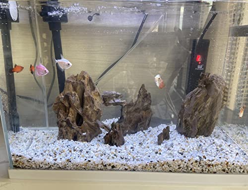 AWXZOM Natural Dragon Rock Carefully Selected Mixed Sizes, Decorative Aquarium Rocks, Aquarium Stones for Fish Tank (4.4lb) - size: 4.4lb