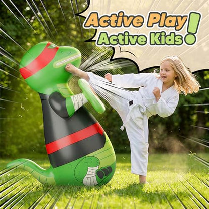 iPlay, iLearn Kids Inflatable Punching Bag, Toddler 49" Blow up Boxing Toys | Kids Bop Bag, Training Bopper W/Ball Toss Game, Indoor Outdoor Fun Sports Activity, Birthday Gift 3 4 5 6 7 8-12 Yr Child Boy