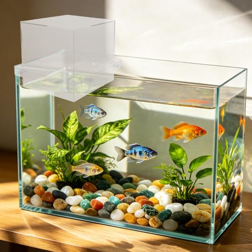 Fish Tank Elevator: Negative Pressure Tank for Fish Activity Area Increase, External Suspended Placement, Water Level Maintenance - size: 19.00X19.00X16.00CM