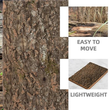 POPETPOP Reptile Cork Bark Background for Terrarium Natural Climbing Mat Decor for Gecko Tanks Safe Wear-Resistant Habitat Enhancement for Aquariums and Reptile Enclosures