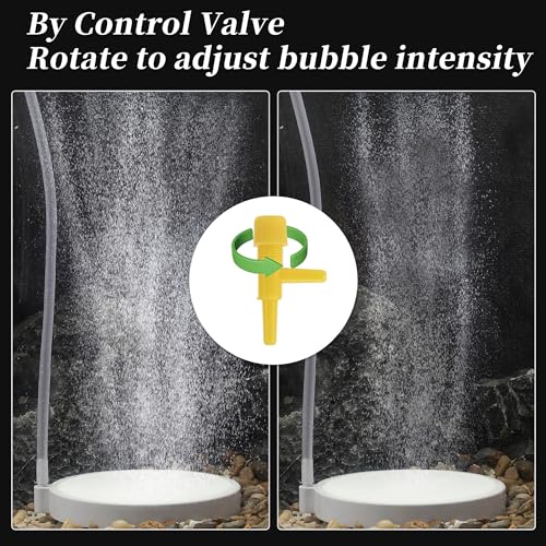 Fish Tank Bubblers Air Stone, Nano Air Disk Stone, Oxygen Diffuser for Air Pump, Air Stone Aquarium Kit, 3.94 Inch, 1 Set
