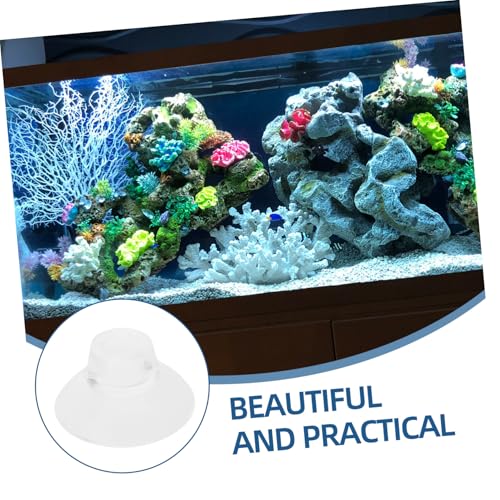 GALPADA 50pcs Aquarium Feeder Cups Transparent Fish Tank Suckers for Easy Installation Secure Feeding of Shrimp and Fish for Aquatic Environments - size: 2.60X2.60X1.50CM