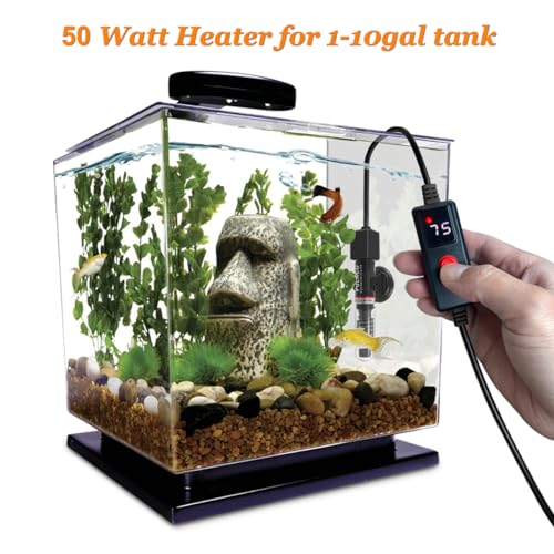 50 Watt Small Aquarium Betta Heater for 1-10 Gallon Tank