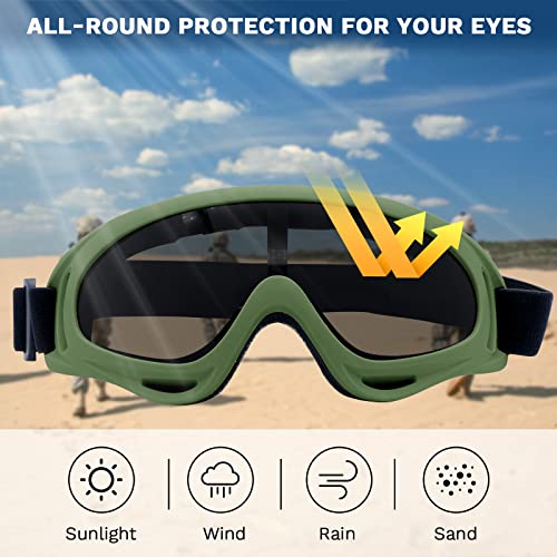 Airsoft Mask with Goggles, Foldable Half Face Airsoft Mesh Mask with Ear Protection for Paintball Shooting Cosplay CS Game - color: 1-ODCPCP~3PCS, size: 3pcs