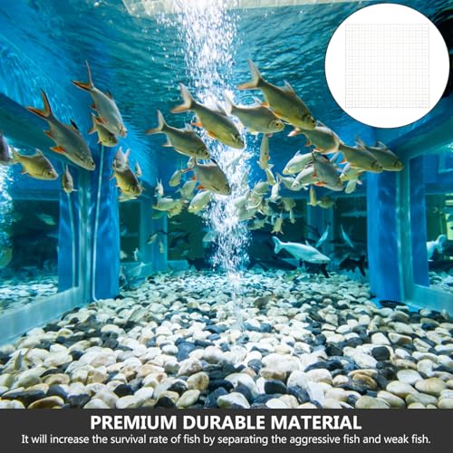 DOITOOL 6 Pcs Aquarium Fish Tank Dividing Plates Bottom Isolation Filter Trays White 30x30x0.7cm Grid Divider Boards for Fish Tank Separation and Spawning