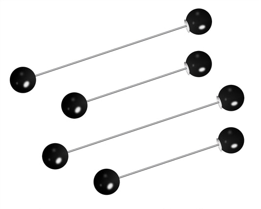Pearl Brooches Pins Penta Angel 4 Pieces Sweater Shawl Clip Clasp Faux Pearl Safety Pins for Women Shirts Blouse Cinch Dresses Cardigan Collar Pants (Black) - color: Black