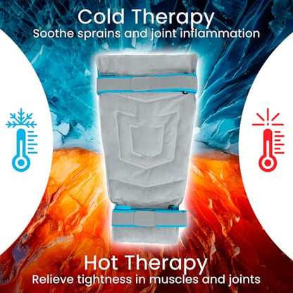 Arctic Flex Full Leg Ice Pack Wrap (Hot & Cold Therapy) - Large, Reusable Gel Ice Pack for Injuries & Swelling - ICY Sleeve for Leg Pain Relief - Cold/Hot Wrap for Thigh, Hips, Knee, Shins & Back