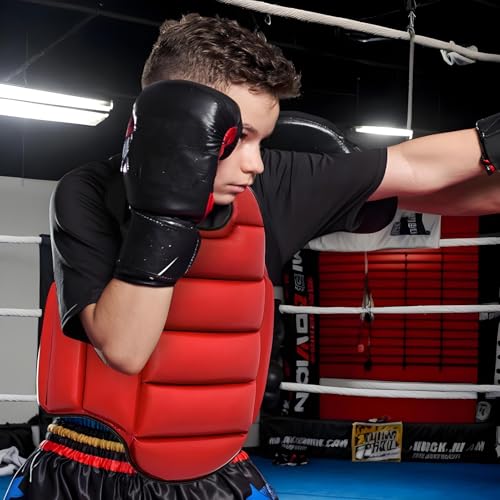 Boxing Chest Guard Reversible Kickboxing Chest Guard | Breathable Body Protection Pad Sparring Training Accessories Martial Arts Competition - size: Medium