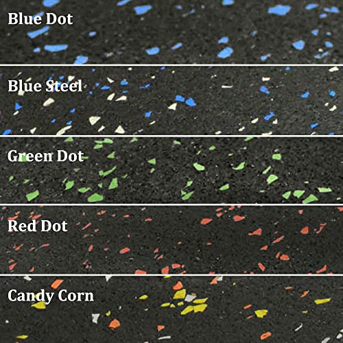 Rubber-Cal Elephant Bark Flooring 3/8-inch T x 4-feet - color: Black, size: 48"L x 48"W x 0.4"Th
