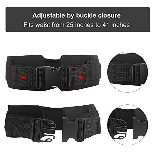Waist Belt Neoprene Padded Gym Pulley Strap with Rings for Cable Machines Fitness Exercise Speed Agility Resistance Training