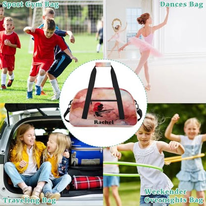 Personalized Martial Art Bag Duffel Bag for Girls, Custom Taekwondo Karate Bag Overnight Bags for Travel Weekender Practice Girl - color: Option 13