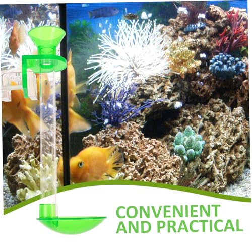HANABASS Shrimp Feeder Tube Transparent Aquarium Fish Feeder with Adjustable Length Hook Design Spot Feeding Accessory for Shrimp Crabs Clams Tropical Fish 11.81 X 1.96 X 1.18 in Cleaning Brush