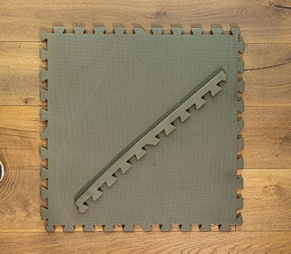 Interlocking Foam Floor Tiles From Square Brands for MMA | Gym Flooring for Home | Puzzle Mat | Exercise Mat | Play Tiles | 3/8" - size: 240SQFT