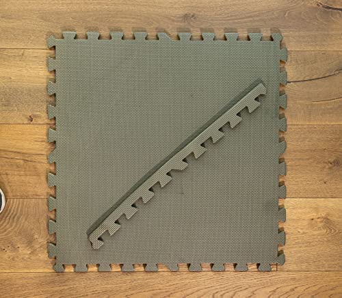 Square Brands Interlocking Puzzle Gym Floor Tiles - MMA & Home Gym - 3/8 - size: 72SQFT
