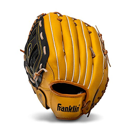Franklin Sports Field Master Baseball + Softball Glove - Field Master Adult + Youth Baseball + Softball Mitt - Men's + Women's Gloves - color: Tan, style: 12.5" - Basket Web