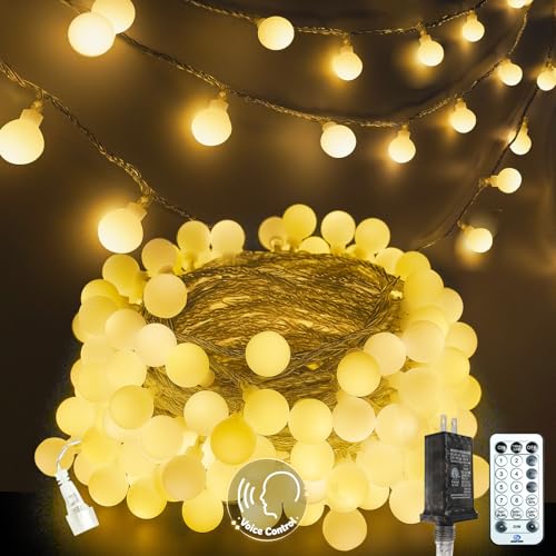 Connectable 43FT 100LED Globe String Lights Indoor, Smart Classroom Lights - color: Warm, size: 1 Pack(100 LED)