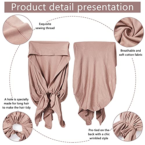 Syhood Slip on Pre Tied Head Scarves for Women - color: Soft Colors